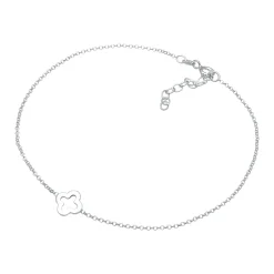 Elli "Fußkettchen Kleeblatt Symbol< Symbol-schmuck|Fußschmuck
