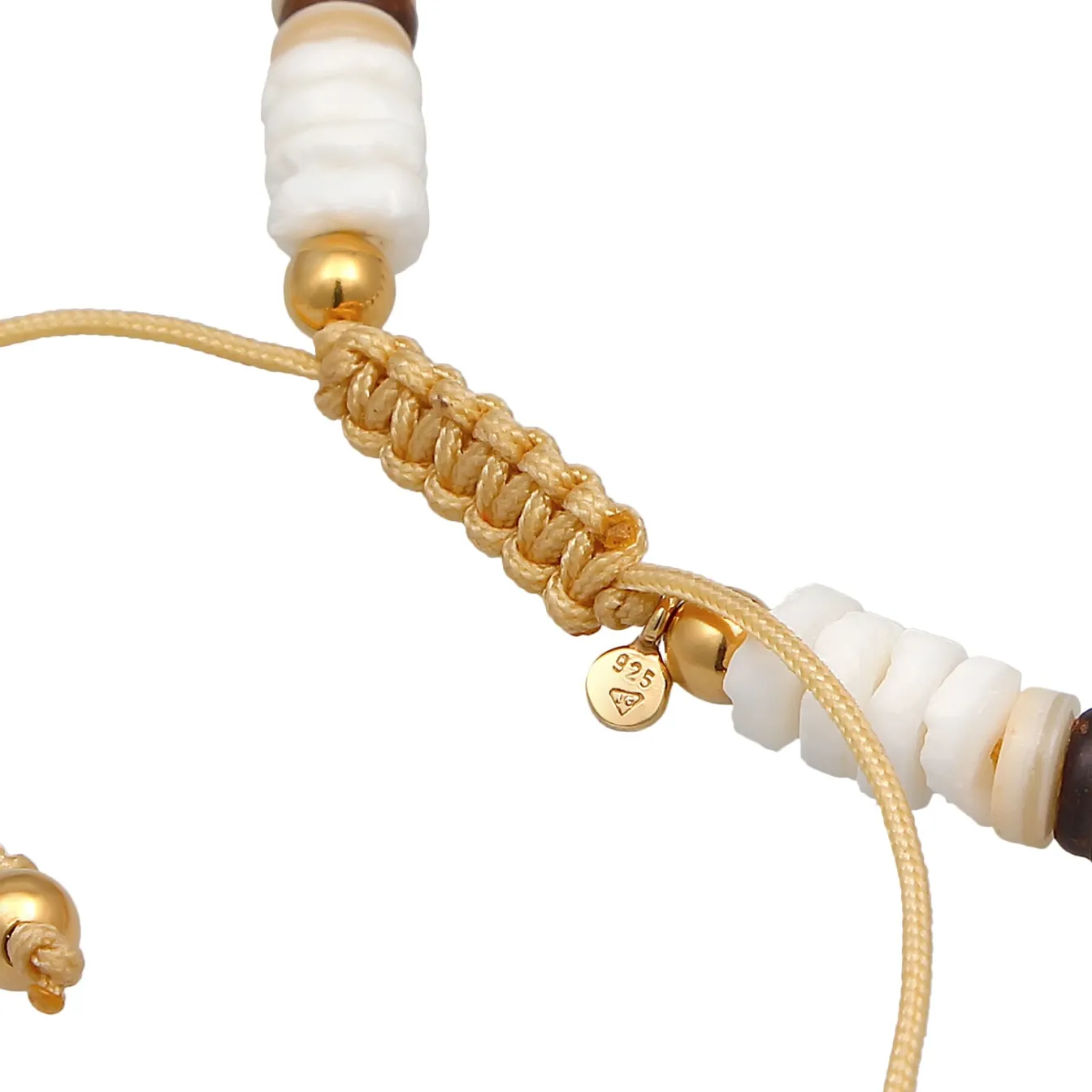 Elli "Fußkettchen Kokosnuss Perlen< Perlen|Fußschmuck