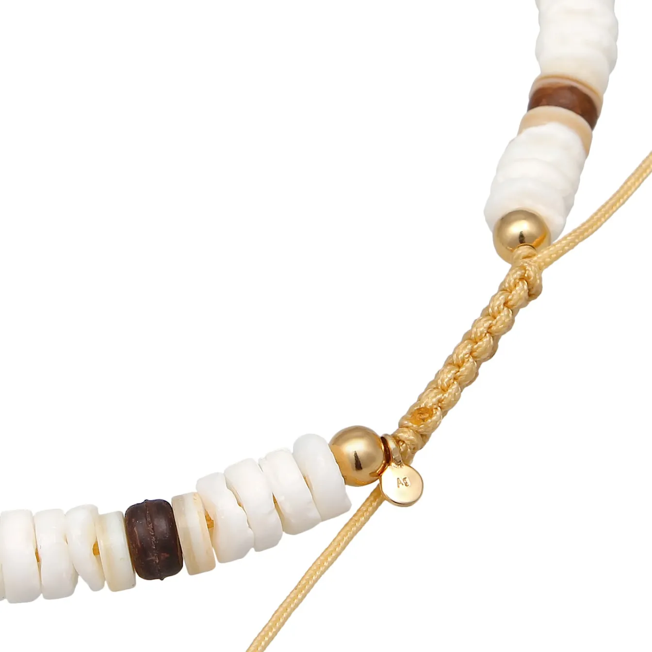 Elli "Fußkettchen Kokosnuss Perlen< Perlen|Fußschmuck