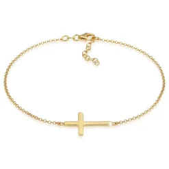 Elli "Fußkettchen Kreuz< Symbol-schmuck|Fußschmuck