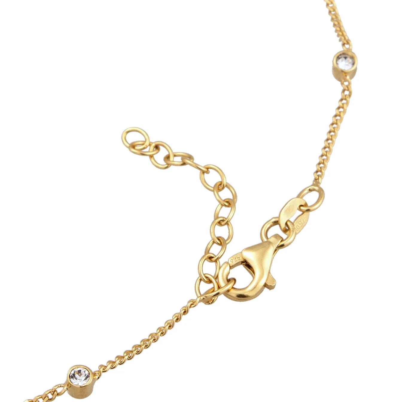 Elli "Fußkettchen Kugeln | Glas Kristalle (Weiß)< Fußschmuck|Silber