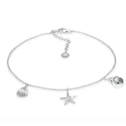 Elli "Fußkettchen Muschel< Symbol-schmuck|Fußschmuck
