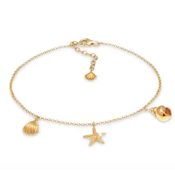Elli "Fußkettchen Muschel< Symbol-schmuck|Fußschmuck