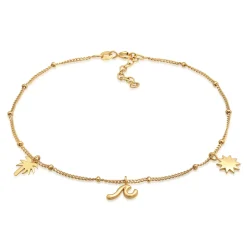 Elli "Fußkettchen Palme< Symbol-schmuck|Fußschmuck