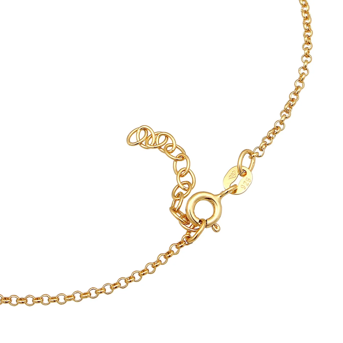 Elli "Fußkettchen Plättchen | Kristalle (Weiß)< Fußschmuck|Silber