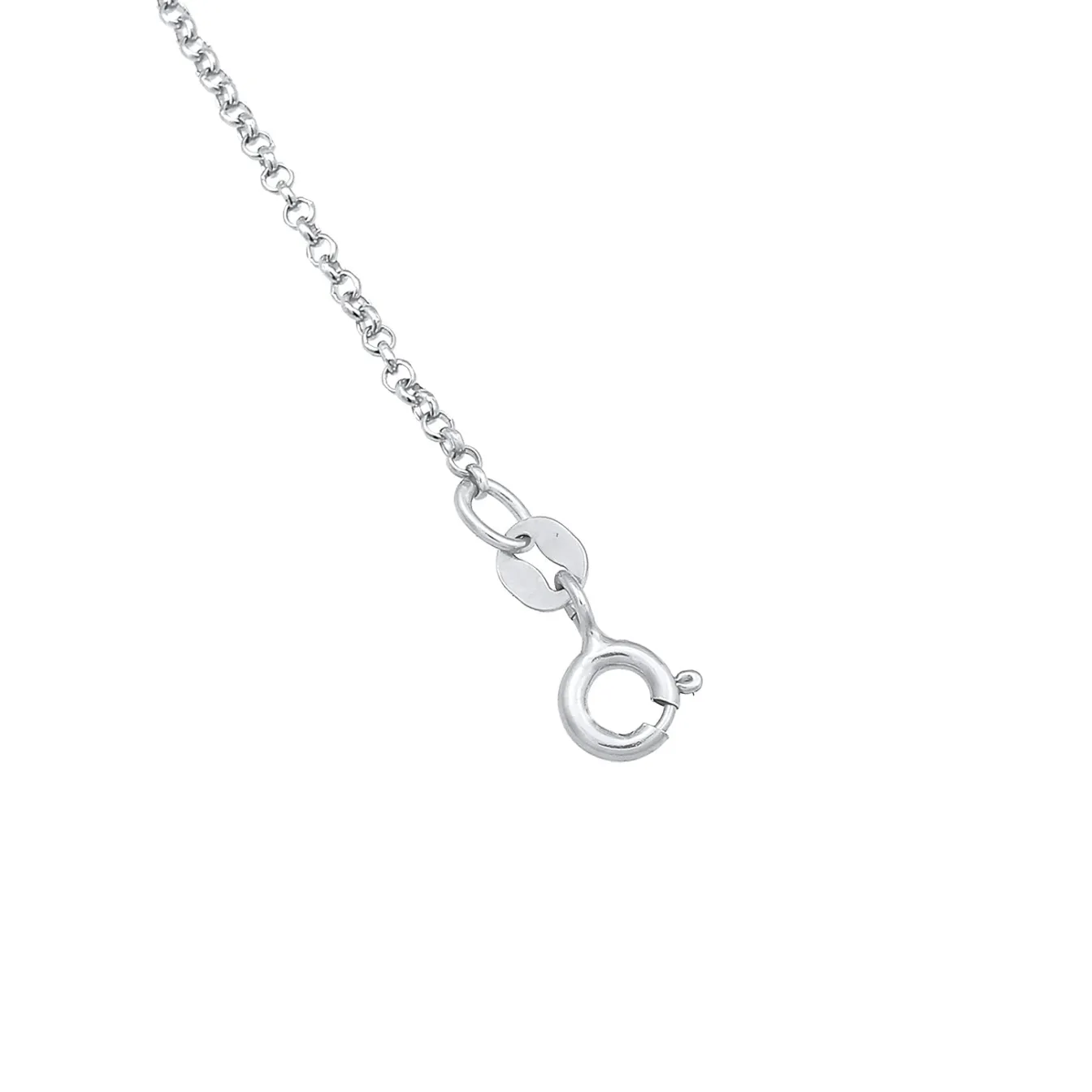 Elli "Fußkettchen Plättchen | Kristalle (Weiß)< Fußschmuck|Silber
