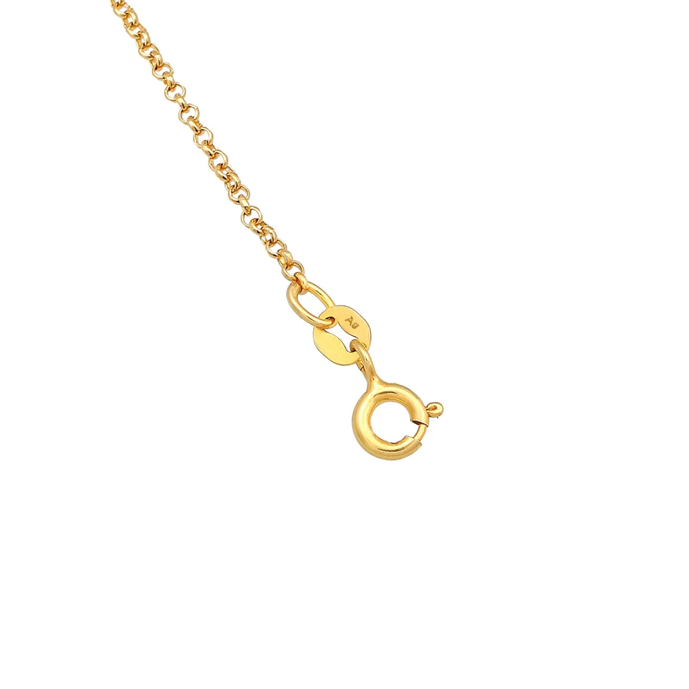 Elli "Fußkettchen Plättchen | Kristalle (Weiß)< Fußschmuck|Silber