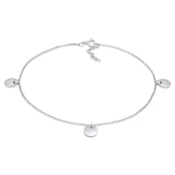 Elli "Fußkettchen Plättchen Geo< Fußschmuck|Silber