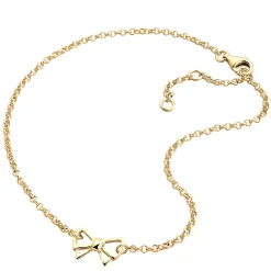 Elli "Fußkettchen Schleife< Vergoldet|Symbol-schmuck