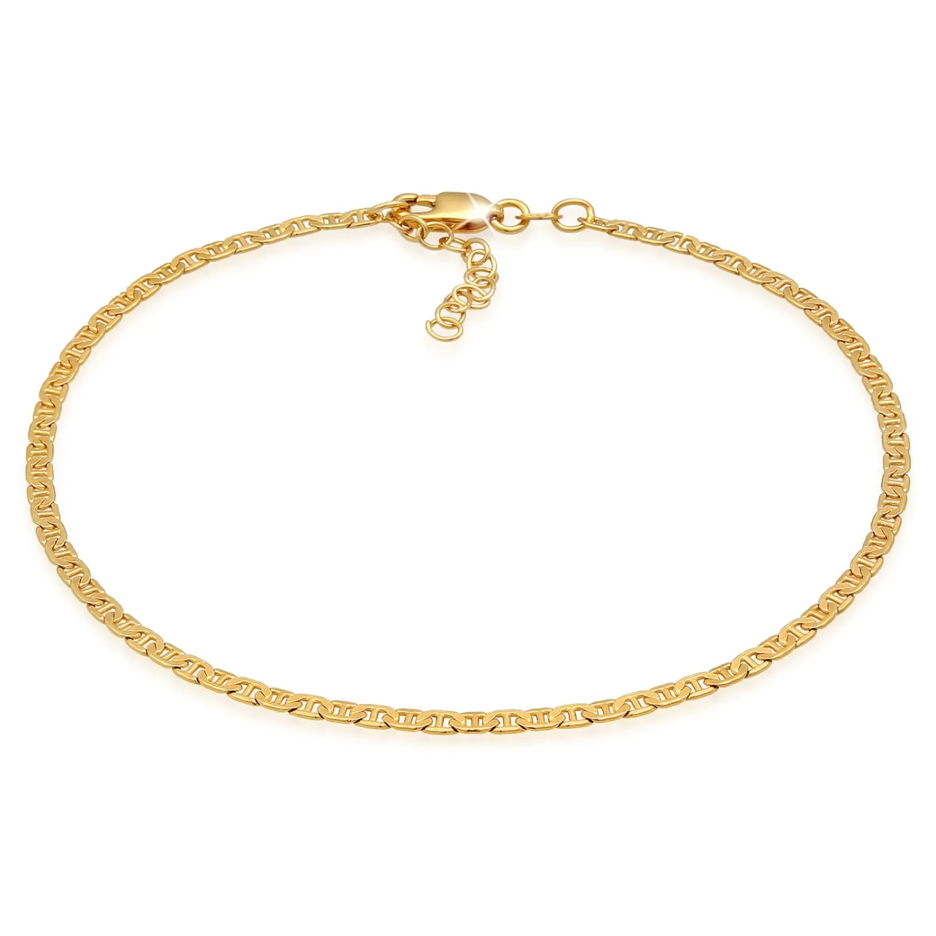 Elli "Fußkettchen Stäbchen-Panzerkette< Fußschmuck|Silber