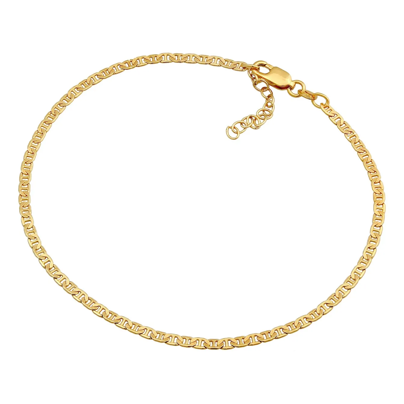 Elli "Fußkettchen Stäbchen-Panzerkette< Fußschmuck|Silber