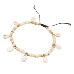 Elli "Fußkettchen Surfer Trend | Kauri Muschel< Fußschmuck|Vergoldet