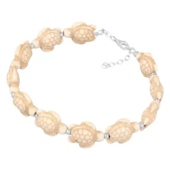 Elli "Fußkette Schildkröte | Synth. Howlith< Edelsteine|Fußschmuck