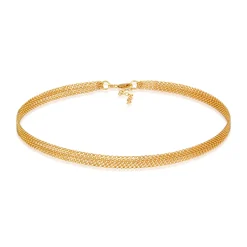 Elli "Glieder Choker< Halsketten|Vergoldet