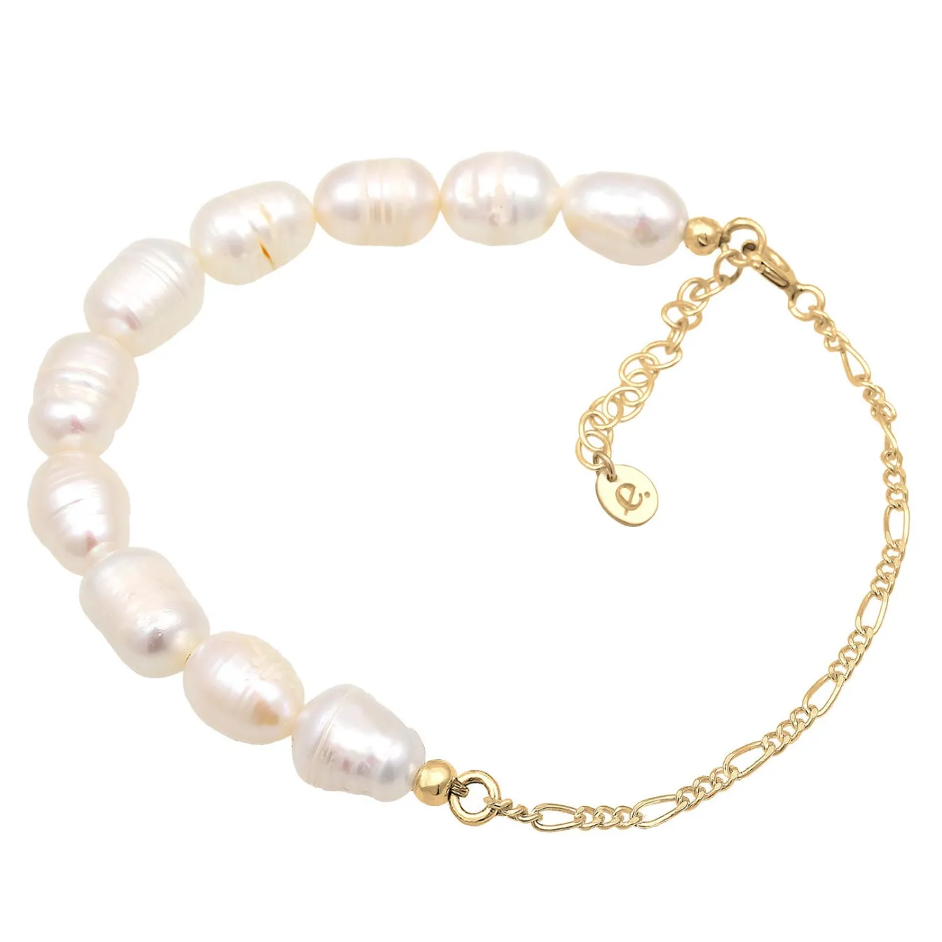 Elli "Glieder-Armband | Süßwasserperlen< Hochzeit|Perlen