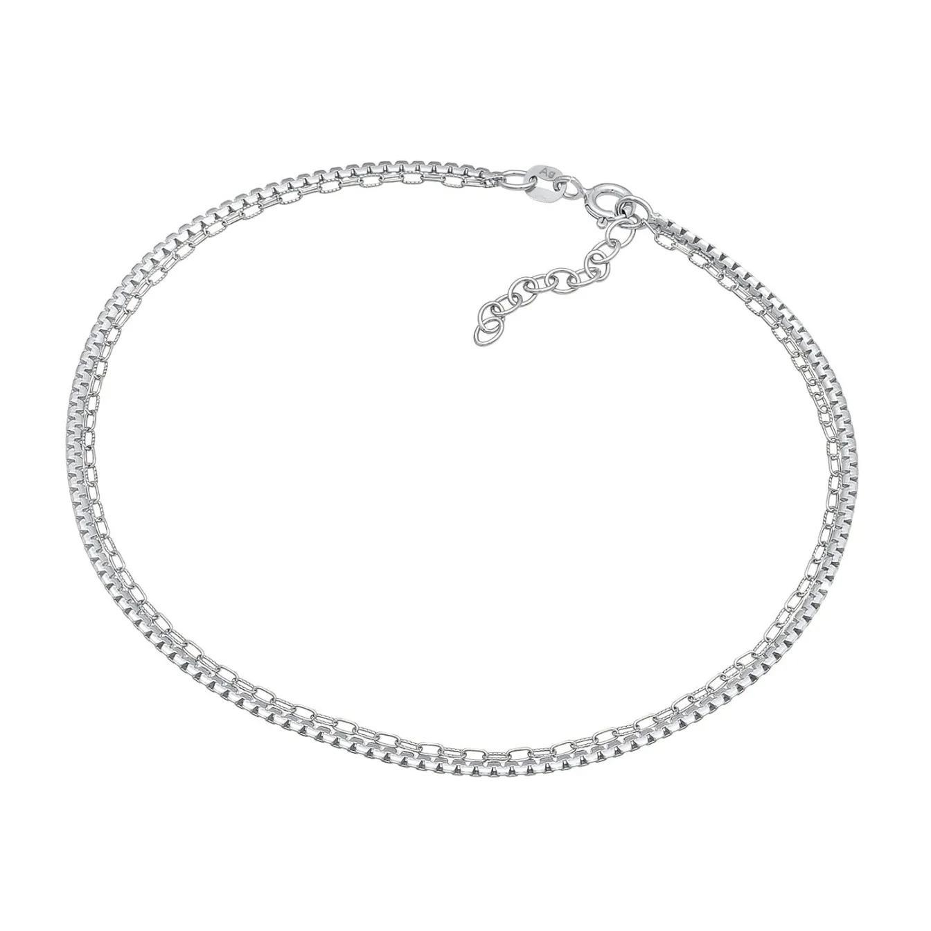 Elli "Glieder-Armband Basic< Fußschmuck|Silber