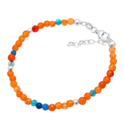 Elli "Glieder-Armband Bead | Achat ( Orange )< Armbänder