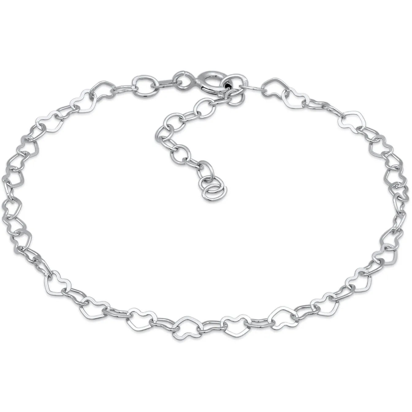 Elli "Glieder-Armband Herz< Vergoldet|Symbol-schmuck