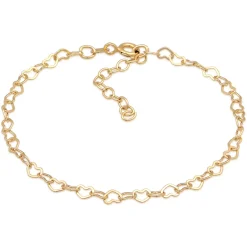 Elli "Glieder-Armband Herz< Vergoldet|Symbol-schmuck