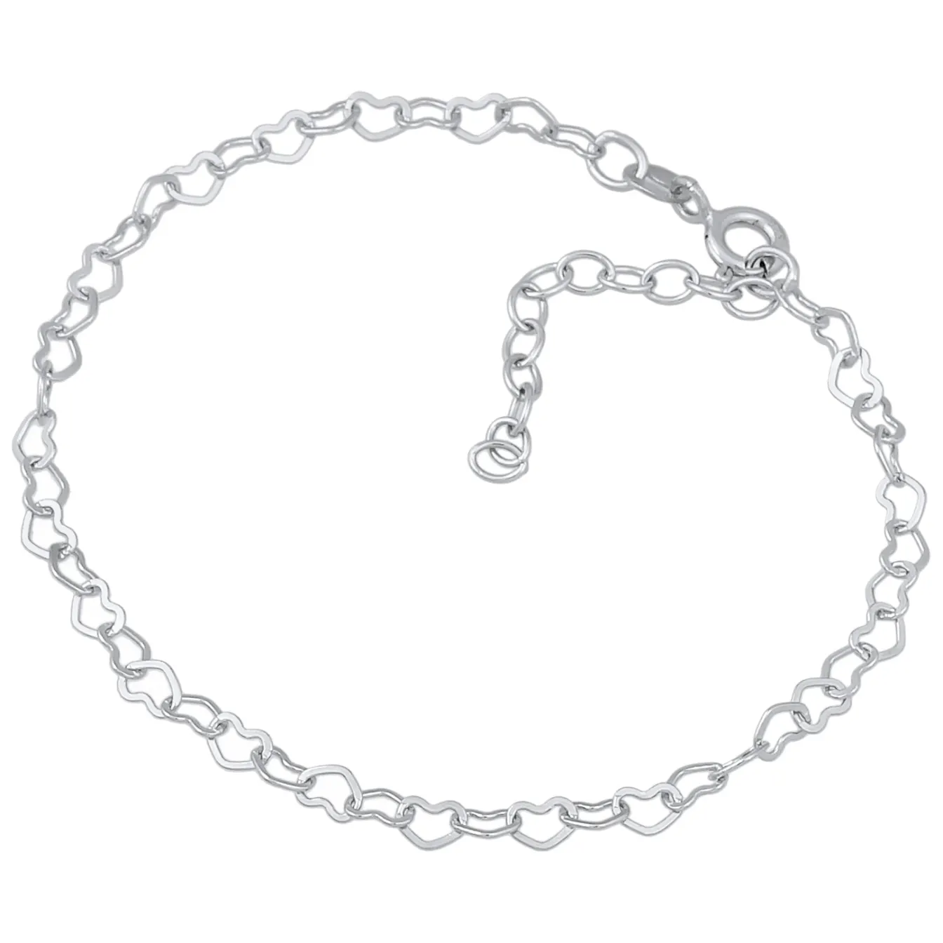 Elli "Glieder-Armband Herz< Vergoldet|Symbol-schmuck