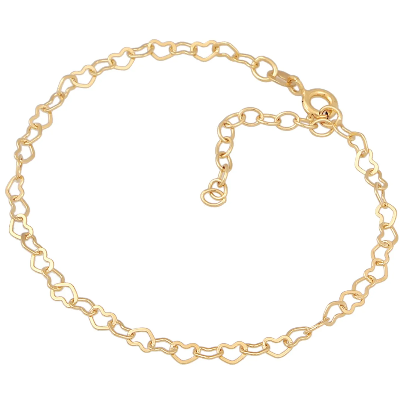 Elli "Glieder-Armband Herz< Vergoldet|Symbol-schmuck