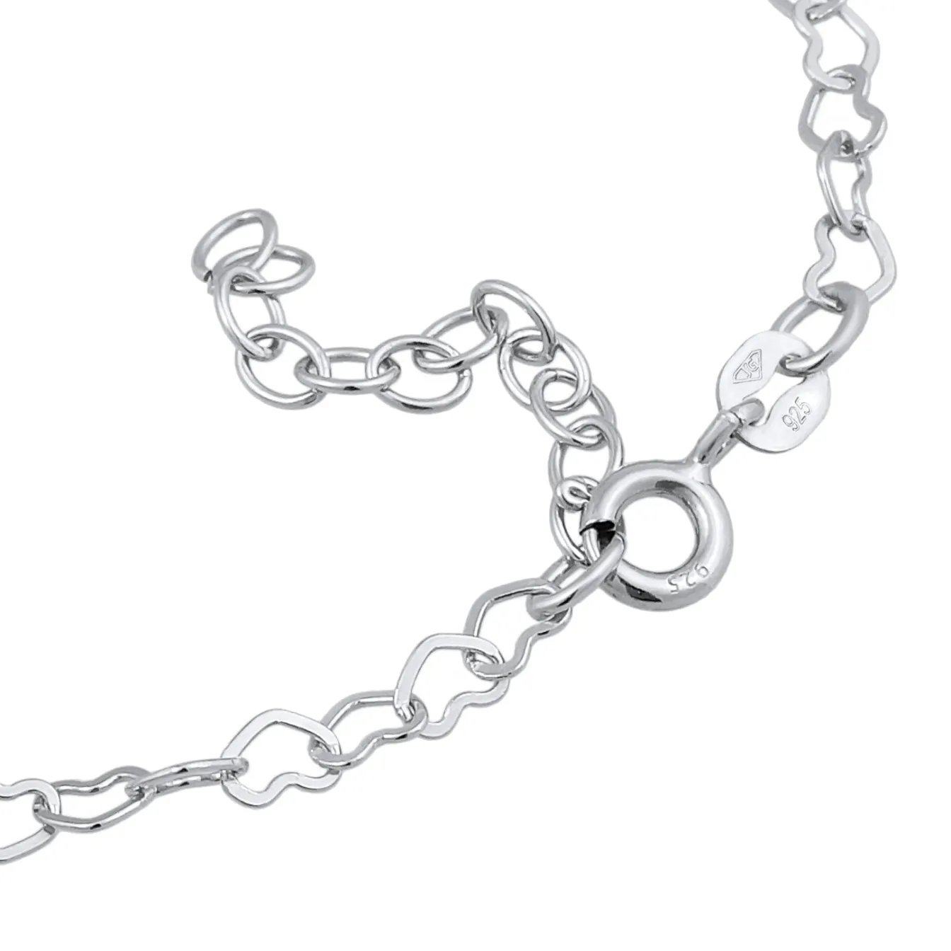 Elli "Glieder-Armband Herz< Vergoldet|Symbol-schmuck