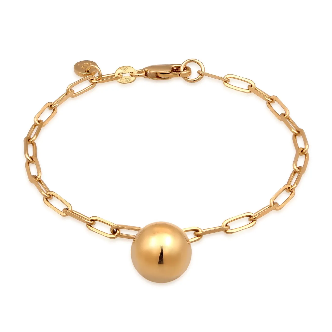 Elli "Glieder-Armband Kugel< Vergoldet|Armbänder