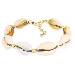 Elli "Glieder-Armband Muschel< Armbänder|Vergoldet