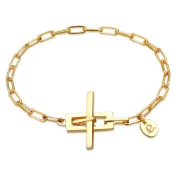 Elli "Glieder-Armband T-Bar< Armbänder|Vergoldet
