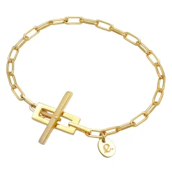 Elli "Glieder-Armband T-Bar< Armbänder|Vergoldet