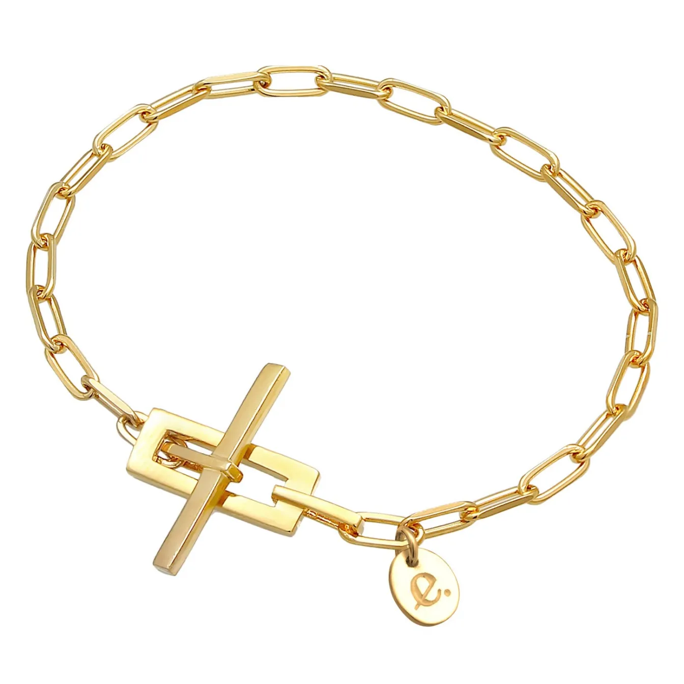 Elli "Glieder-Armband T-Bar< Armbänder|Vergoldet