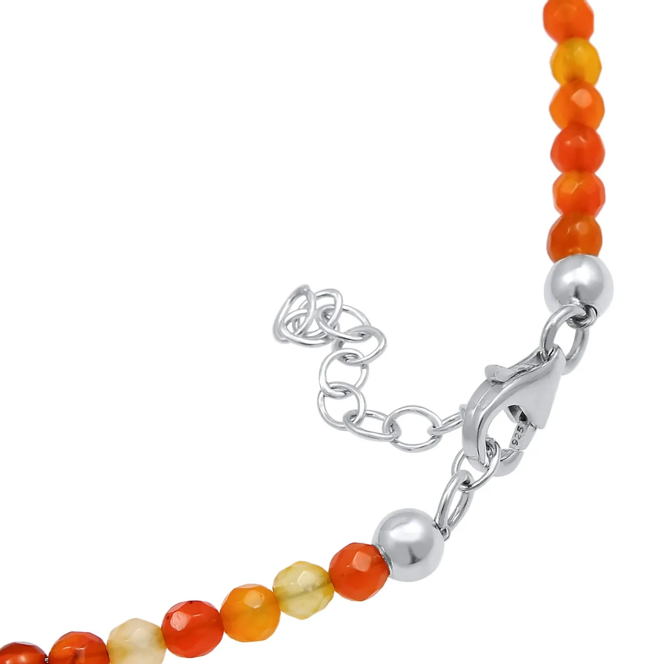 Elli "Glieder-Fußkettchen | Achat ( Orange )< Fußschmuck|Silber