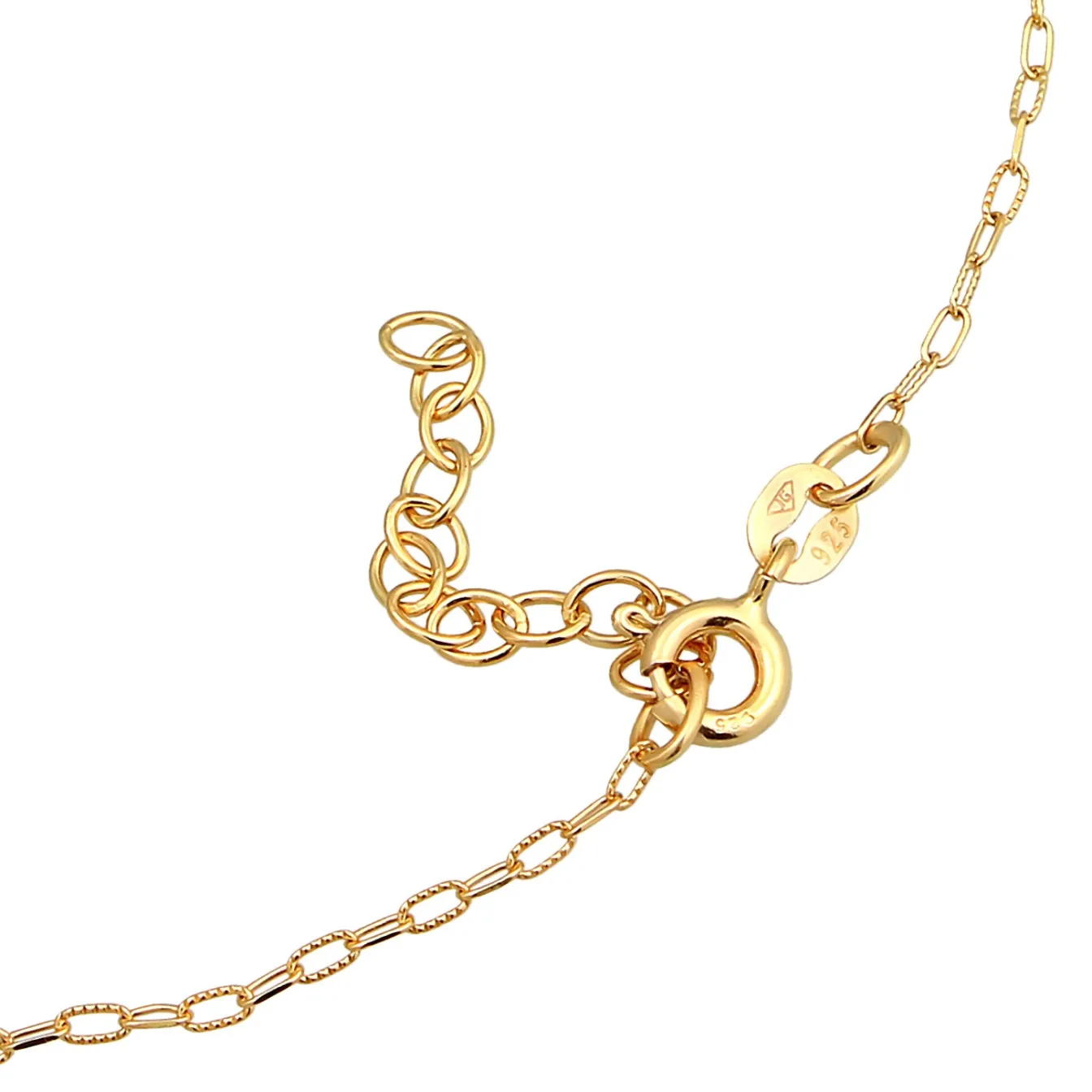 Elli "Glieder-Fußkettchen Plättchen< Fußschmuck|Vergoldet