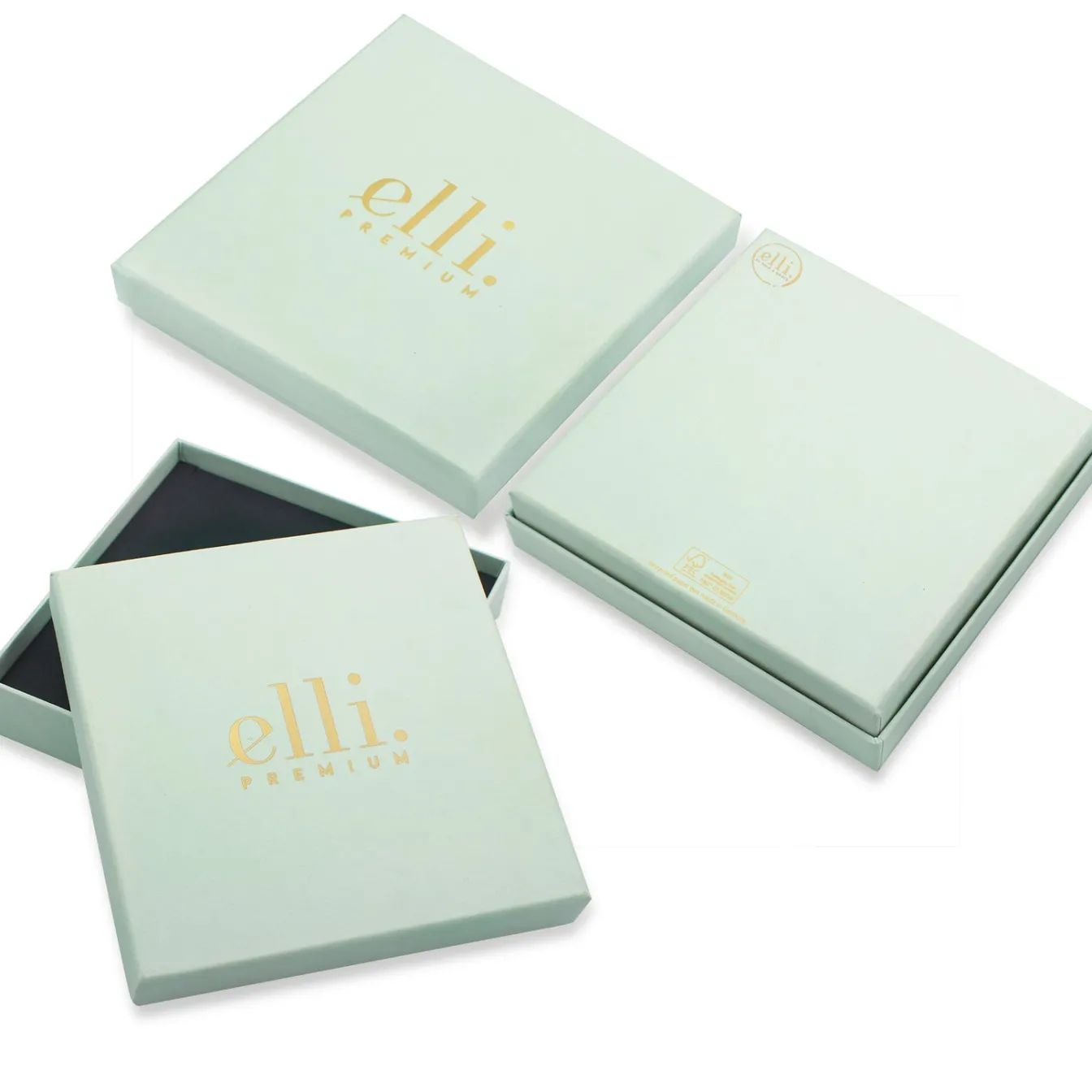 Elli "Glieder-Halskette Edelstein Anhänger | Saphir (Blau) & Turmalin (Grün)< Vergoldet|Halsketten
