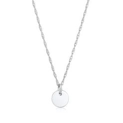 Elli "Glieder-Halskette Plättchen Coin< Silber|Roségold