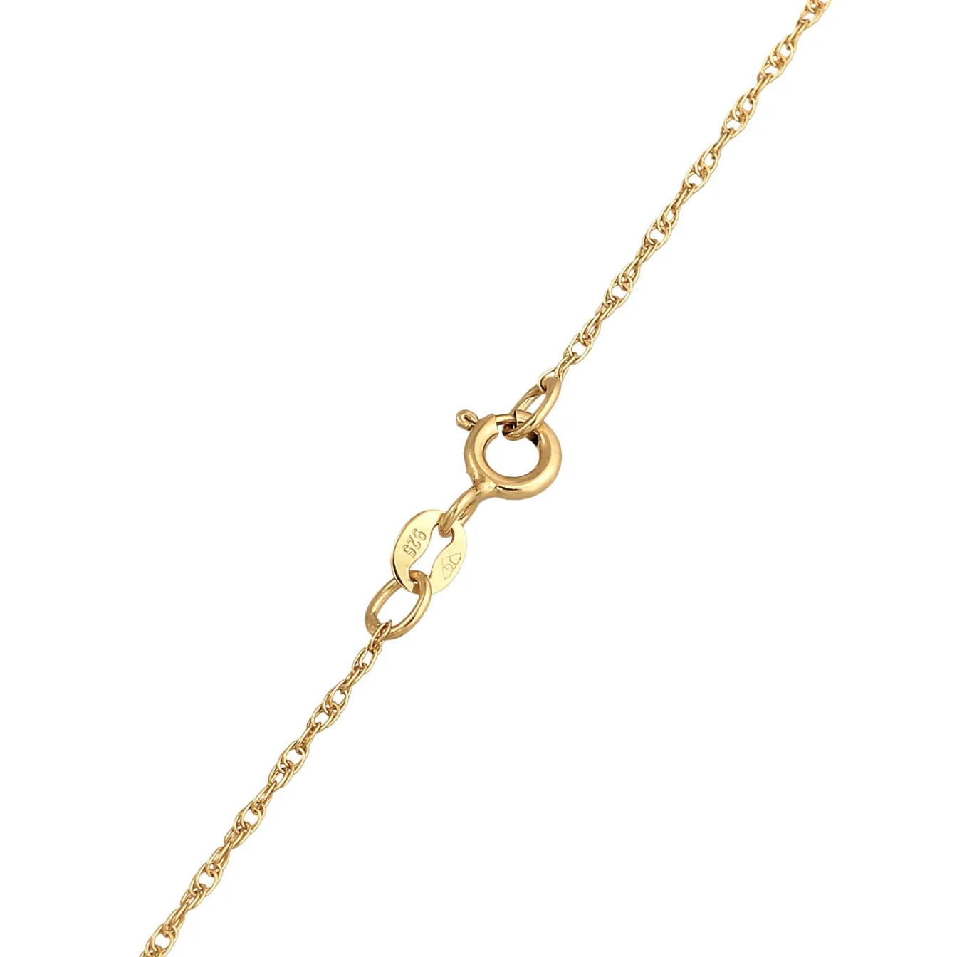 Elli "Glieder-Halskette Plättchen Coin< Silber|Roségold