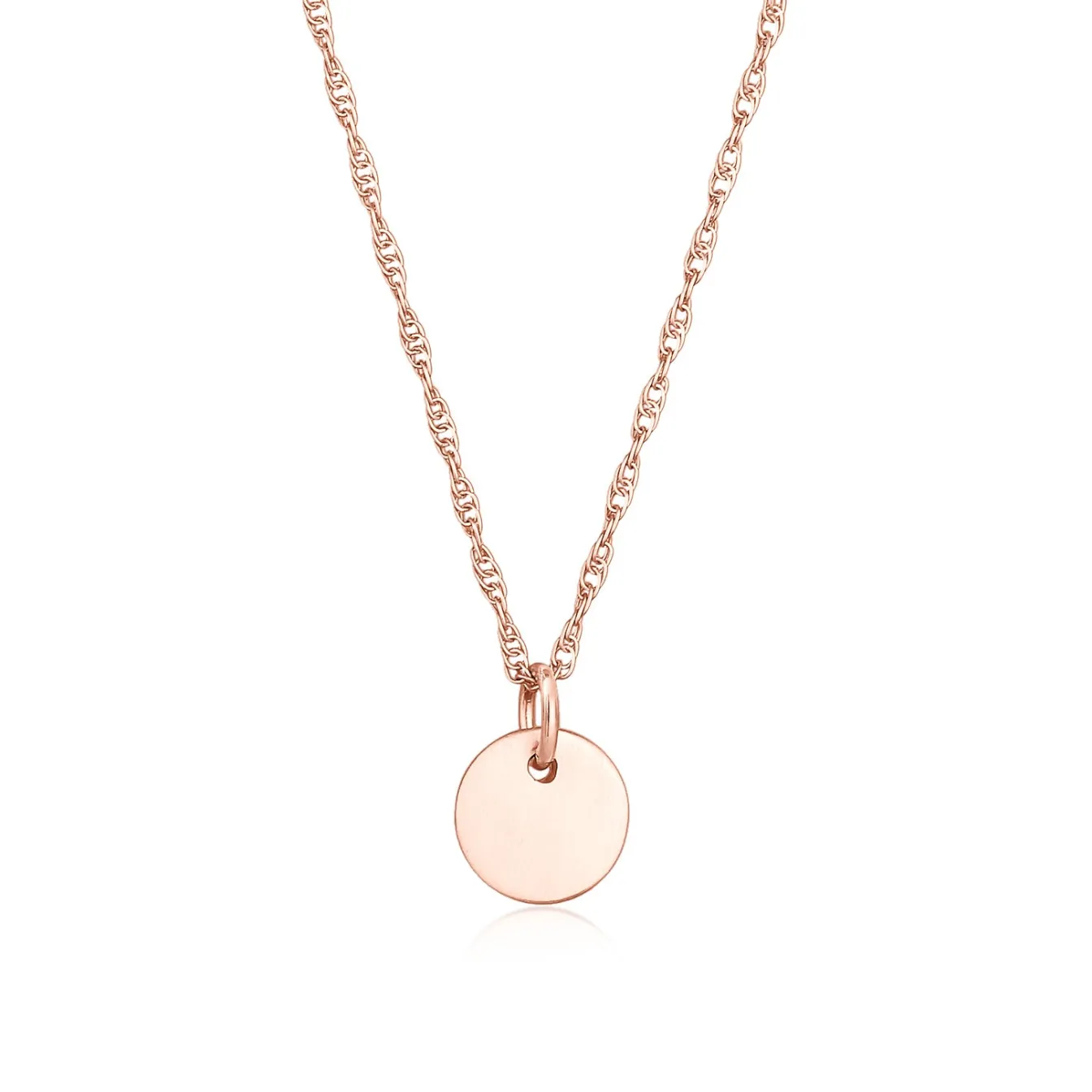 Elli "Glieder-Halskette Plättchen Coin< Silber|Roségold