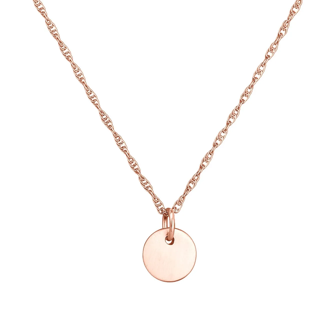 Elli "Glieder-Halskette Plättchen Coin< Silber|Roségold