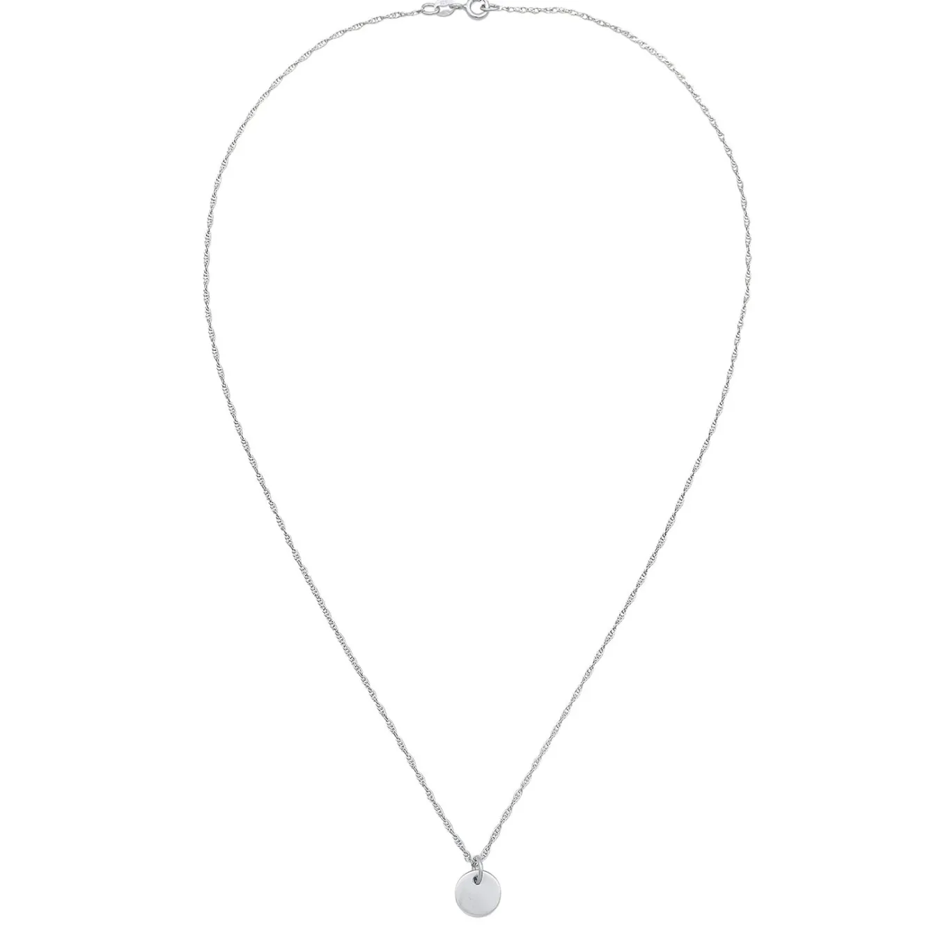 Elli "Glieder-Halskette Plättchen Coin< Silber|Roségold