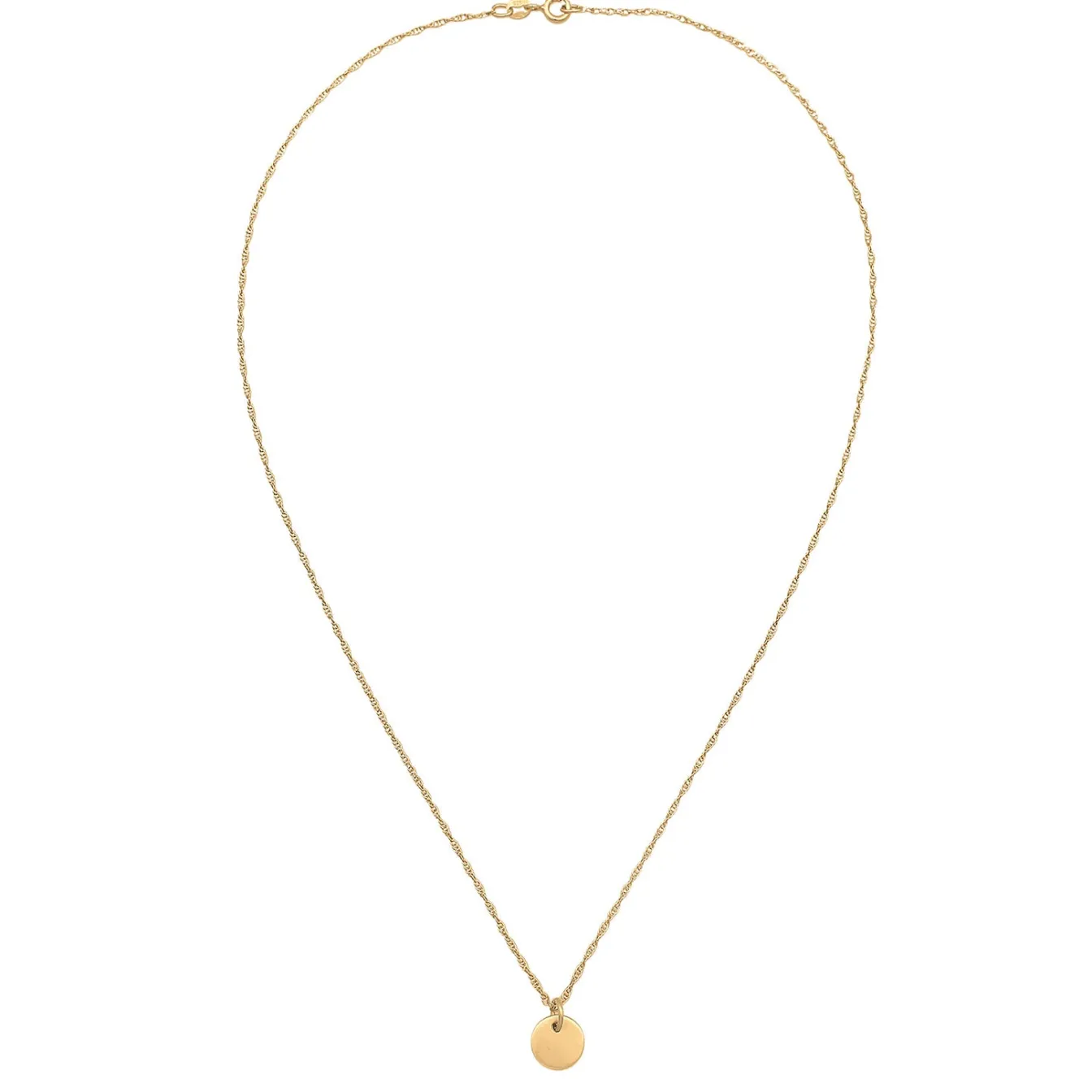 Elli "Glieder-Halskette Plättchen Coin< Silber|Roségold