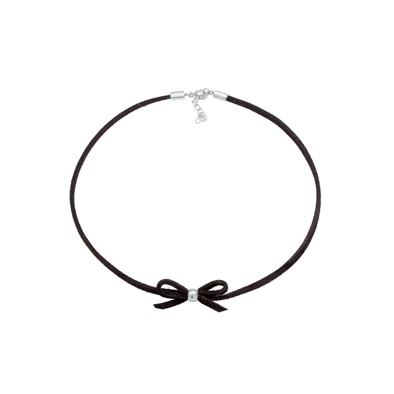 Elli "Glieder-Halskette Schleife | Kunstleder< Symbol-schmuck|Halsketten