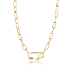 Elli "Glieder-Halskette Sicherheitsnadel< Symbol-schmuck|Halsketten
