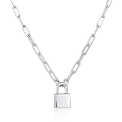 Elli "Gliederkette Schloss< Symbol-schmuck|Herz-schmuck