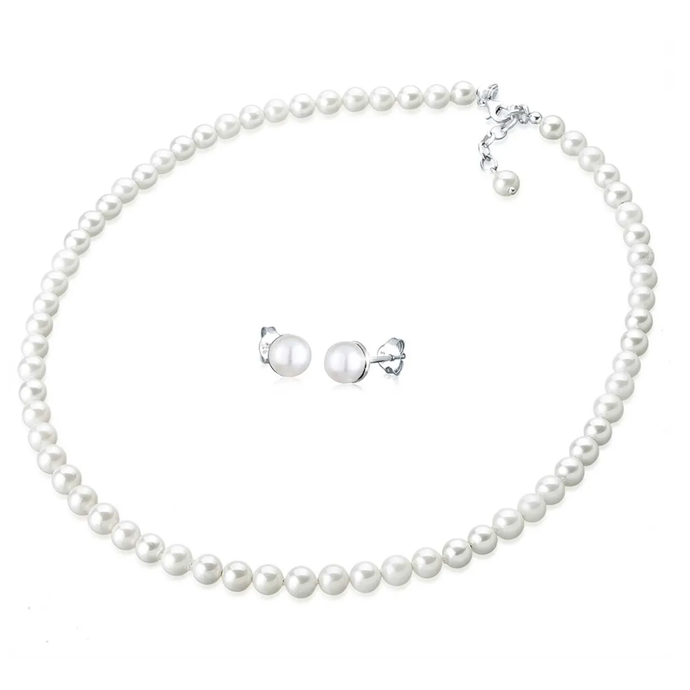 Elli "Glieder-Schmuckset | Süßwasserperle< Schmucksets|Schmucksets