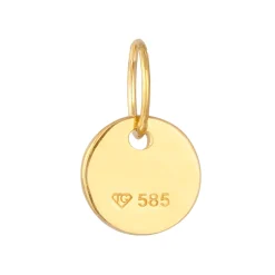 Elli "Gravur Anhänger | Plättchen< Anhänger & Charms|Echtgold