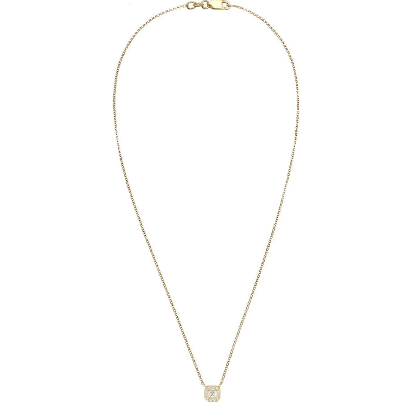 Elli "Halskette | Diamant ( Weiß, 0,16 ct )< Halsketten|Vergoldet