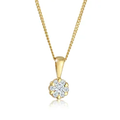 Elli "Halskette | Diamant (Weiß, 0,12 ct)< Halsketten|Echtgold