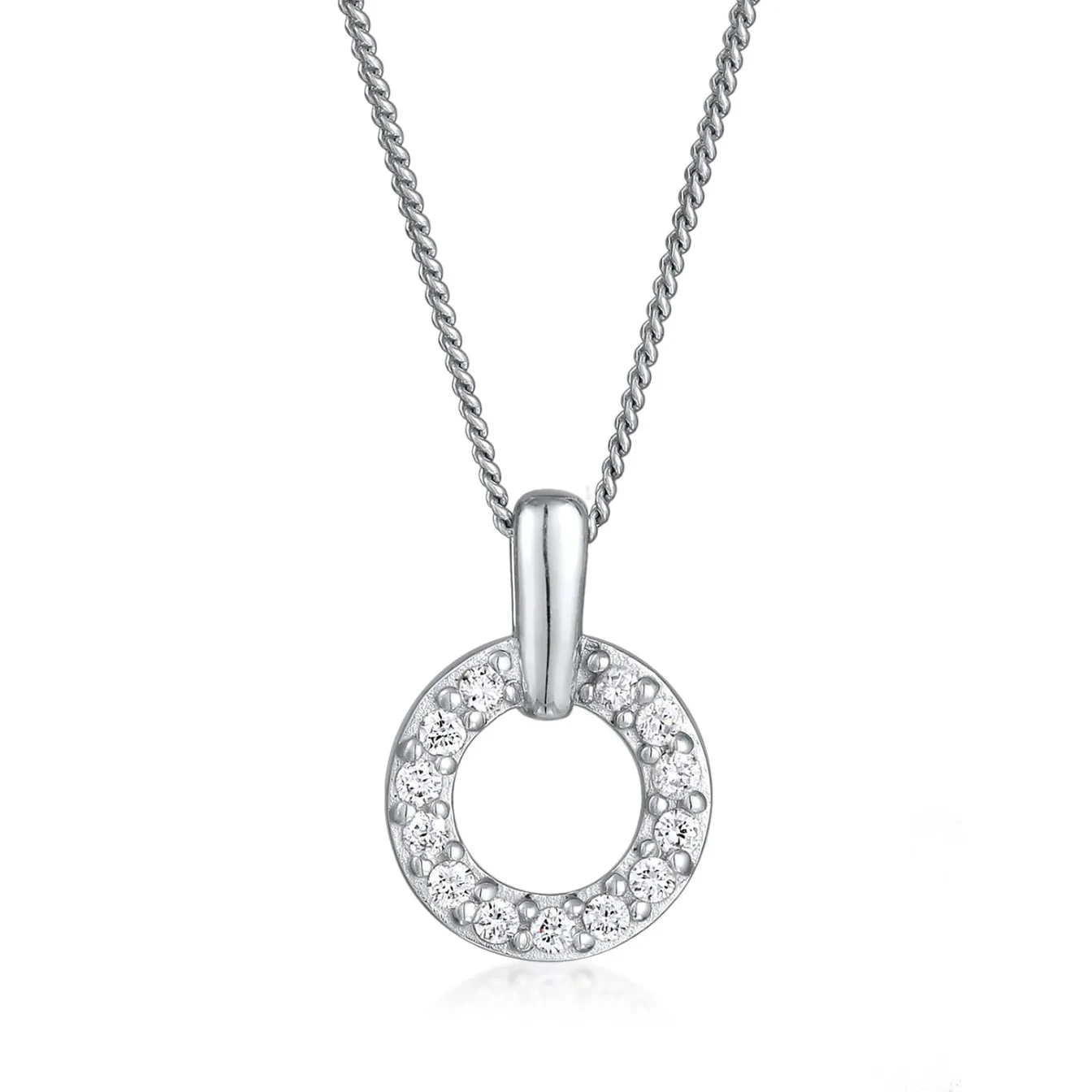 Elli "Halskette | Kreis mit Labordiamanten (0.052 ct)< Diamanten|Halsketten