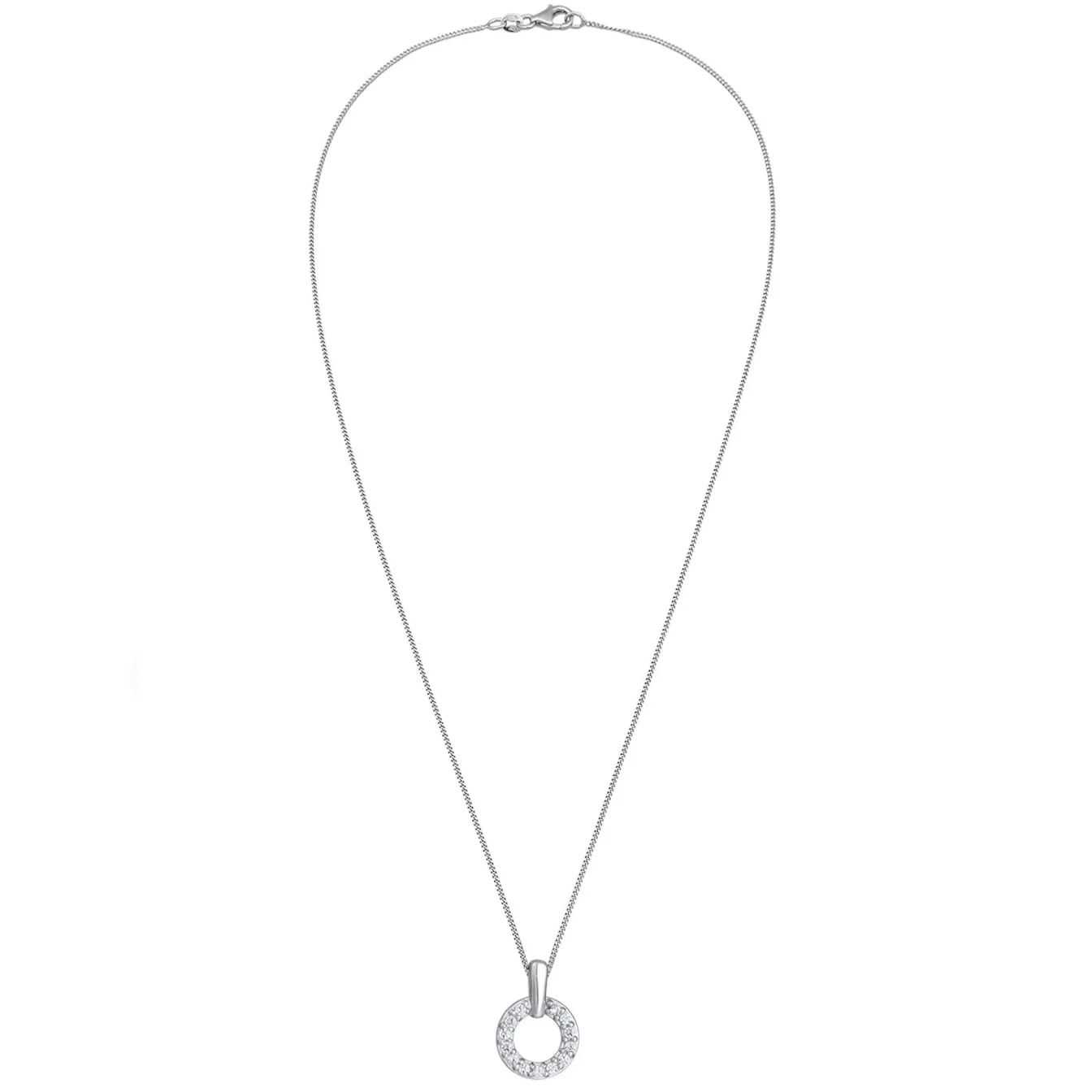 Elli "Halskette | Kreis mit Labordiamanten (0.052 ct)< Diamanten|Halsketten