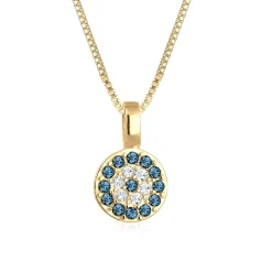 Elli "Halskette | Kristall (Blau)< Halsketten|Vergoldet